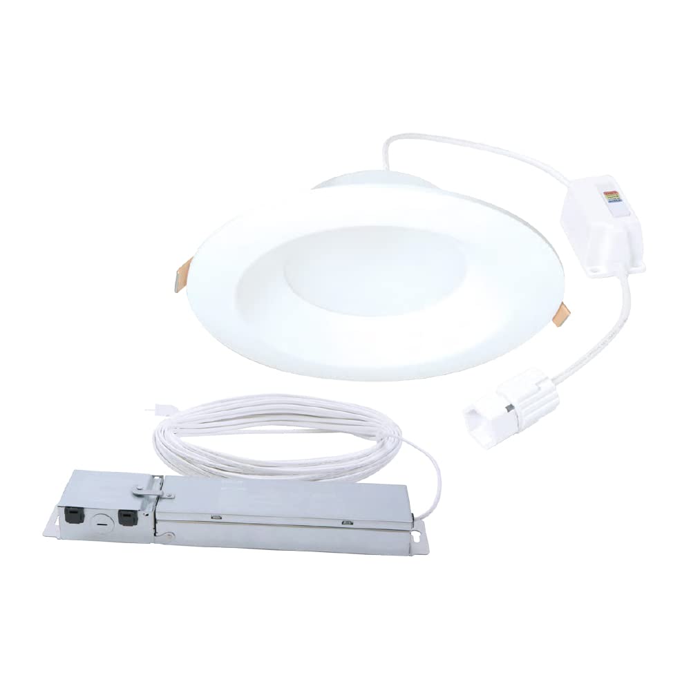 HALO 6 inch Quicklink Canless LED Downlight Selectable 2700K, 3000K, 3500K, 4000K, 5000K CCT - White (4 pack)