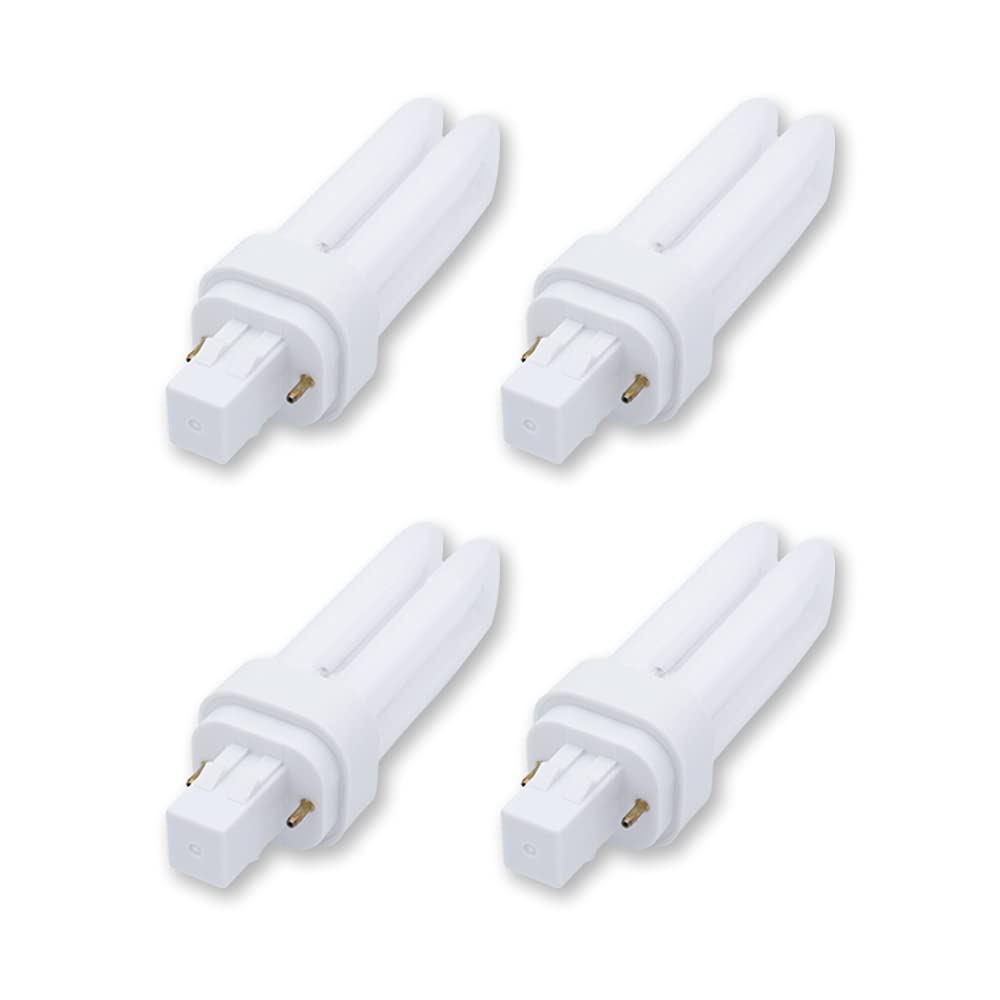 lumenivo 13W Quad Tube Fluorescent Lamp, GX23-2 Base, 810 Lumens, 4 Pack, Cool White 3500K