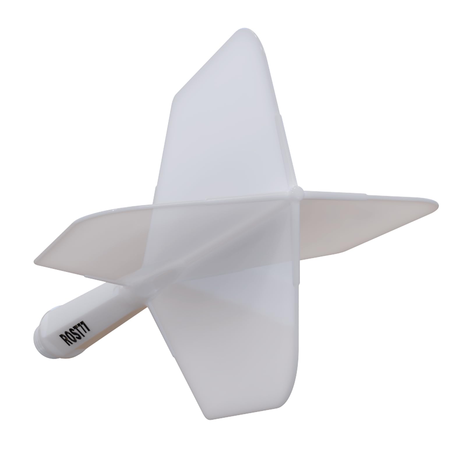 CUESOUL Integrated Dart Shaft and Flight, Big Wing Shape, S-23mm, Solid White