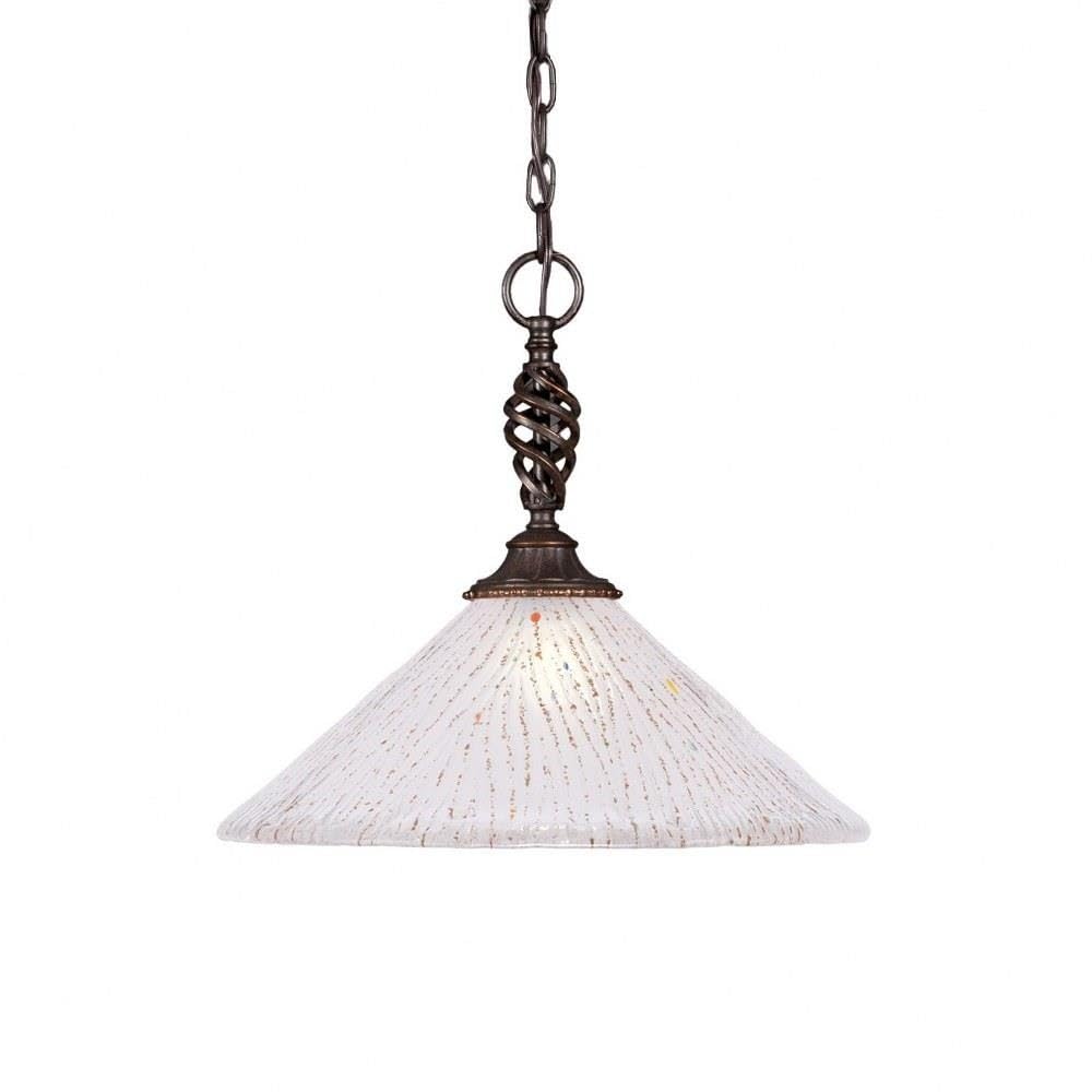 Toltec Lighting Elegante 1 Light Pendant in Dark Granite (82-DG-711)