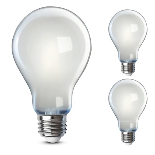 Feit Electric A21 LED Light Bulbs, 100W Equivalent, Dimmable, 1600 Lumens, 5000K Daylight, E26 Base, 2 Pack, Frost