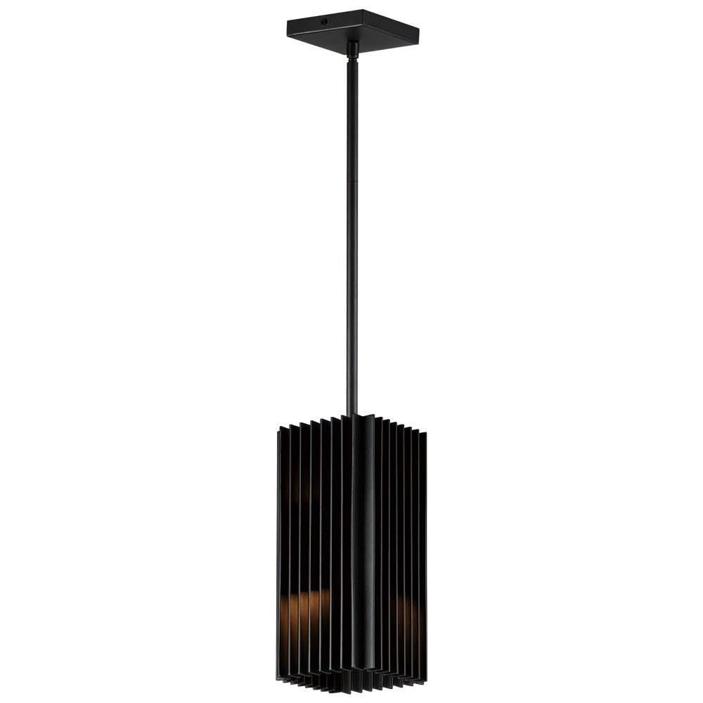 ET2 Lighting Rampart 2-Light Outdoor Pendant | Black Finish | Aluminum Construction | Architectural Hanging Ceiling Light for Ou