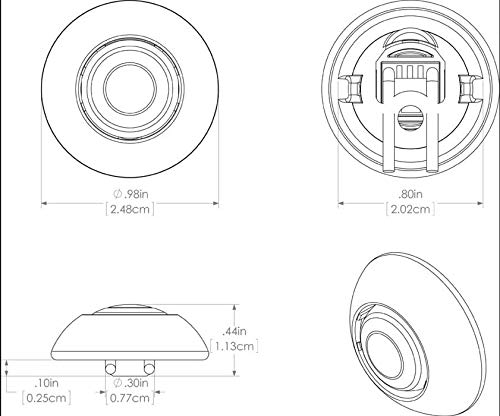 Lumitec 101053 Exuma Courtesy/Accent Light, Direct / 360 Degree, White Case, Blue