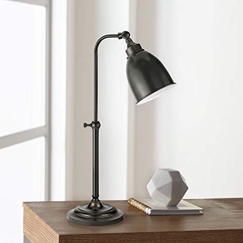 Cal Lighting BO-2032TB-DB Table Lamp, 15x7x27", Metal Shades, Dark Bronze Finish