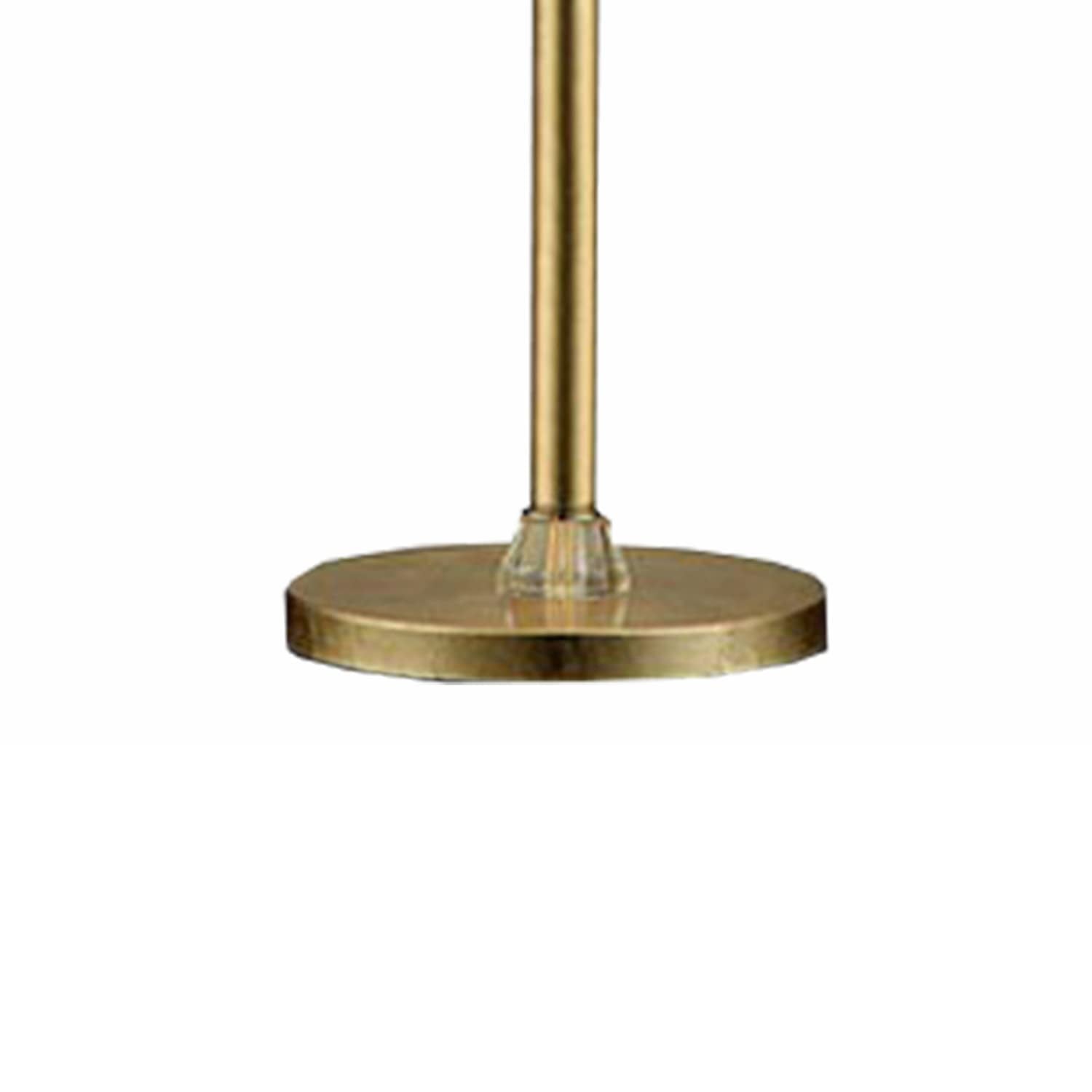 Benjara Table Lamp With Hanging Crystal Droplets Drum Shade, Gold And White