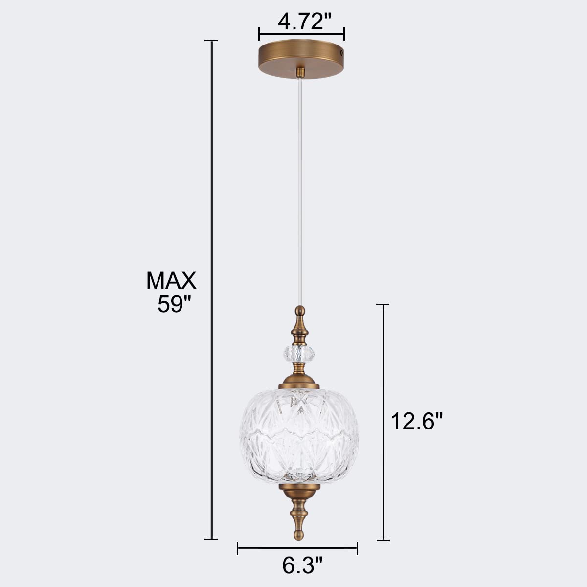 TLOLGT Antique Adjustable Pendant Light Fixtures Delicate Decorative Pattern Glass Ceiling Pendant Lighting for Kitchen Island D