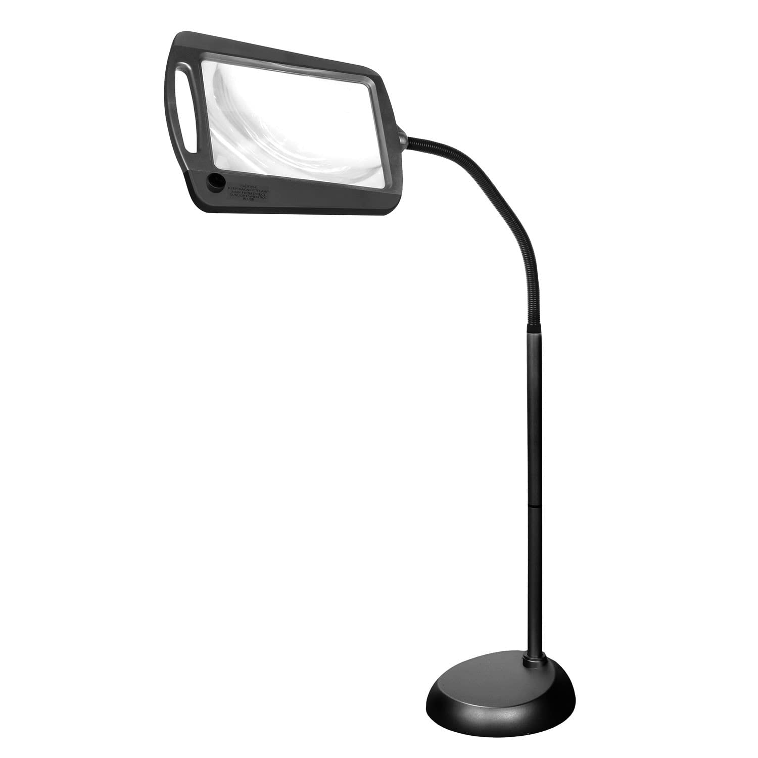 daylight24 Full Page Magnifier LED Floor Lamp 8x10 Inch Black Model 402039-04 Plastic