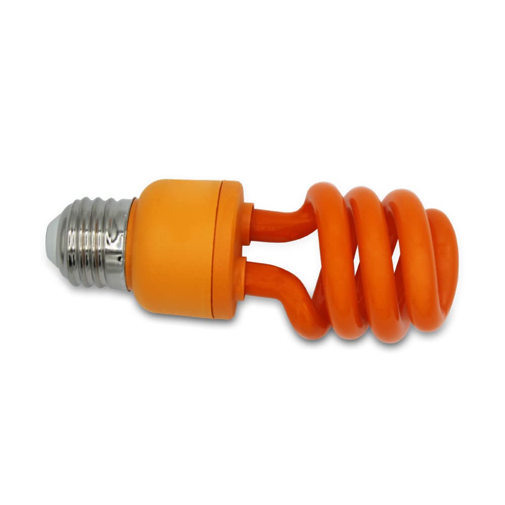 lumenivo 13W Spiral CFL Light Bulb, Outdoor, E26 Medium Screw Base, 2 Pack, Orange