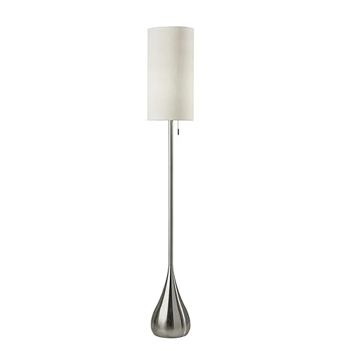 Homeroots 68&quot; Traditional Shaped Floor Lamp With White Drum Shade