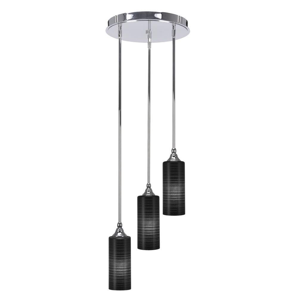 Empire 3 Light Cluster Pendalier in Chrome (2143-CH-4099)