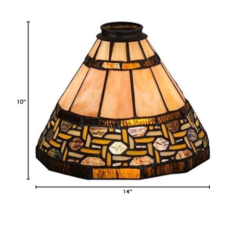 Meyda Tiffany Ilona Collection 9&quot; Tiffany/Mica Shade In Bronze Finish