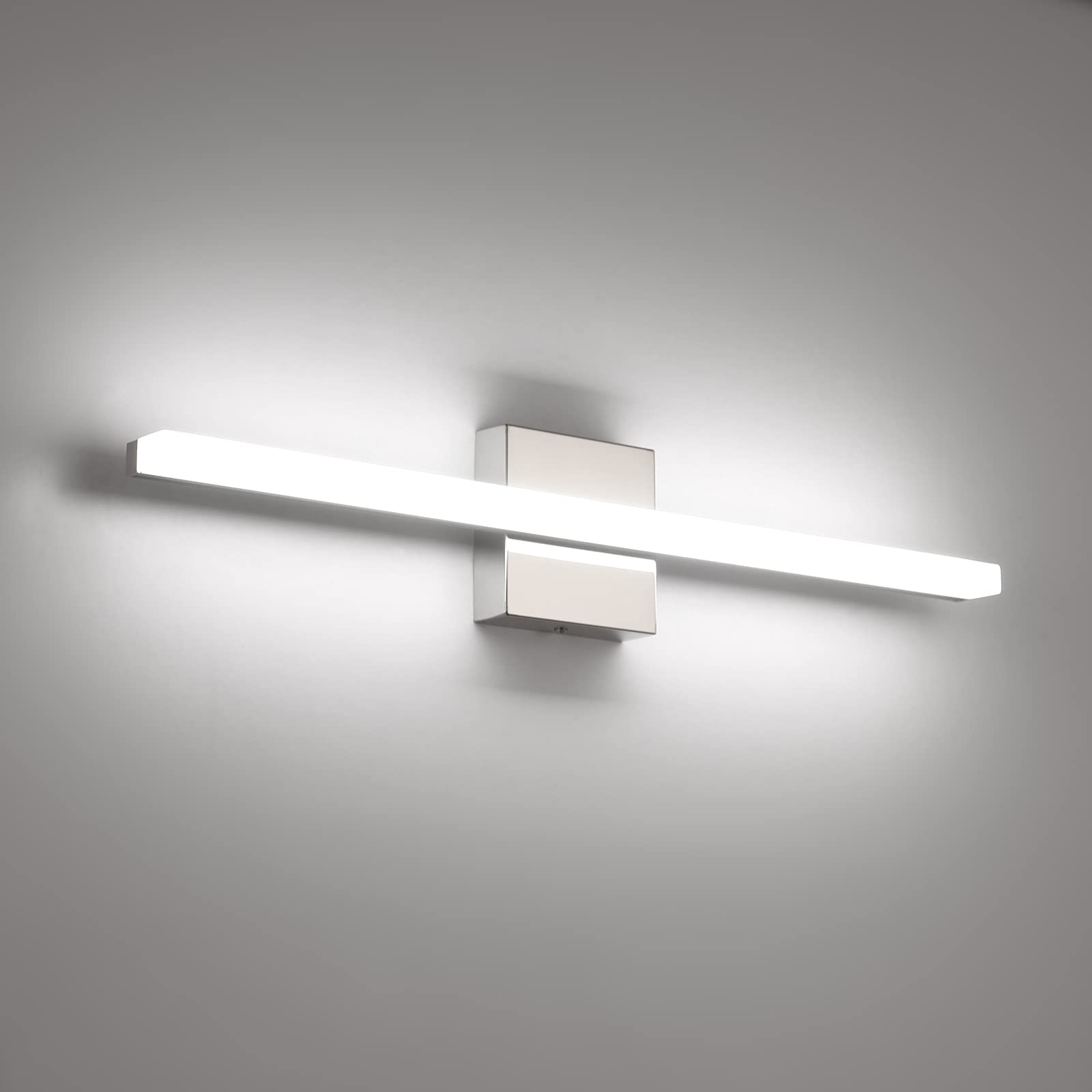 Combuh 24" Dimmable Led Bathroom Vanity Light Bar, Ip44 Over Mirror, 6000K Chrome Sconce