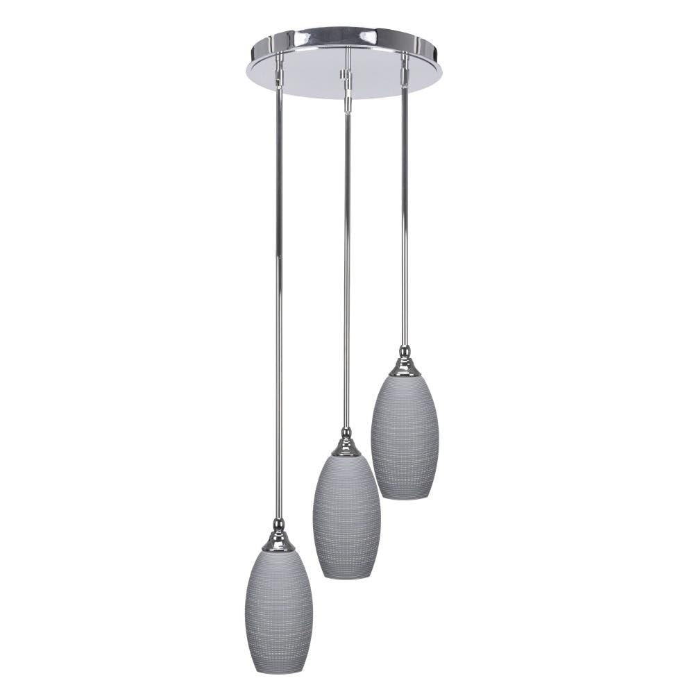 Empire 3 Light Cluster Pendalier in Chrome (2143-CH-4042)