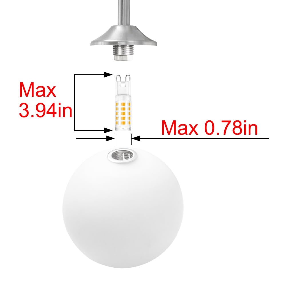 Modern 4-Lights Brushed Nickel Vanity Lights Over Mirror  Bathroom Lighting Fixtures With Milk White Globe Glass Shade  Industrial Bathroom Wall Sconce For Dressing Table Bedroom Living Room