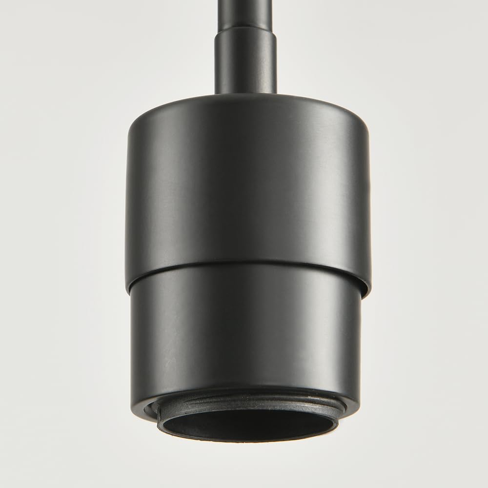 Klss Black Pendant Lights Kitchen Island - Seeded Glass Pendant Light Fixture Multiple Stems Rods (3 Pack With Rod Seeded Glass)