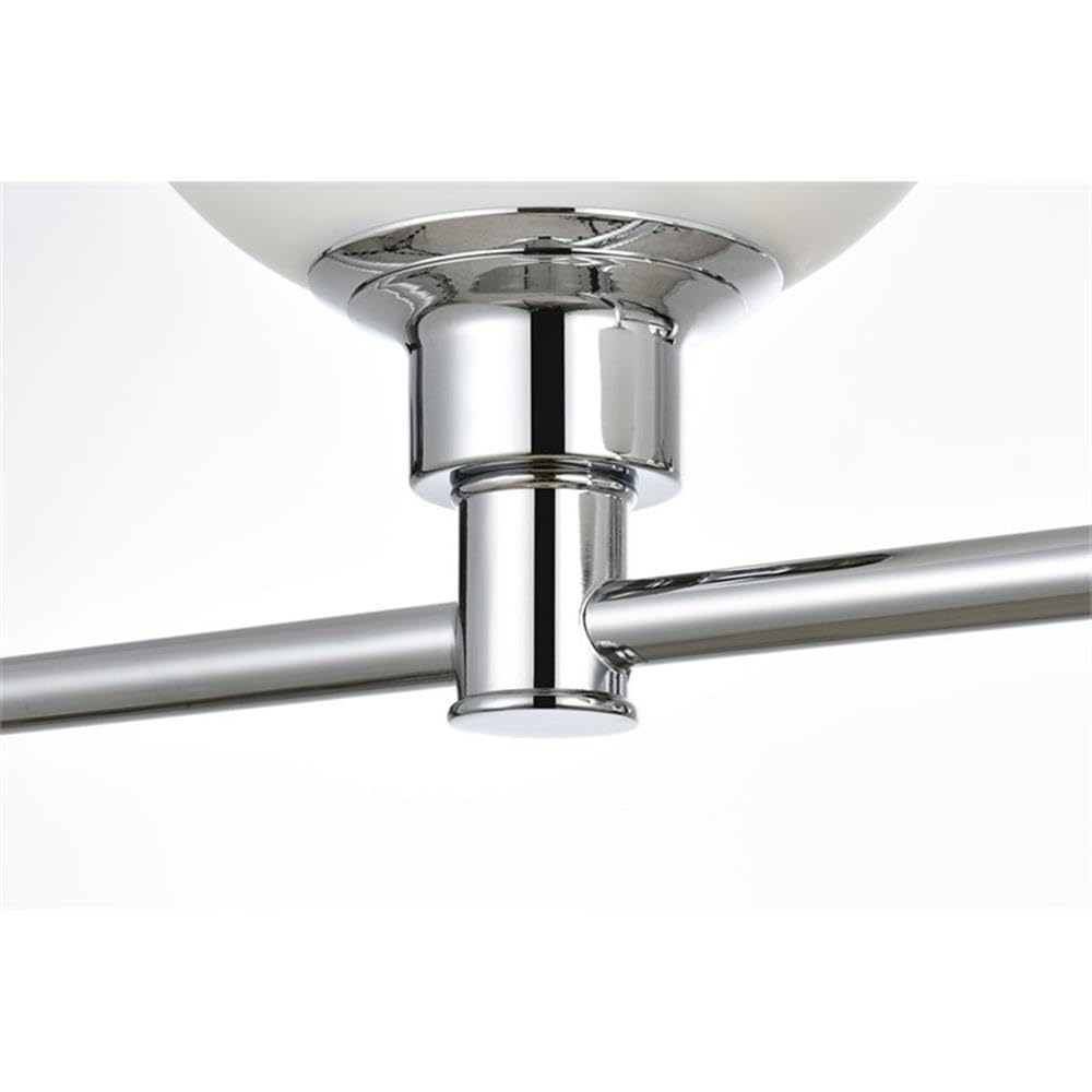 Living District Cordelia 3-Light Iron/Glass Bath Sconce in Chrome/Frosted White