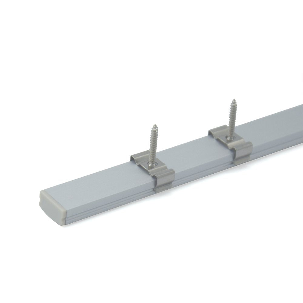 hunhun 10-Pack 6.6ft U Shape LED Aluminum Channel System, Milky Cover & Clips, Silver - Model CH01-M2-P10