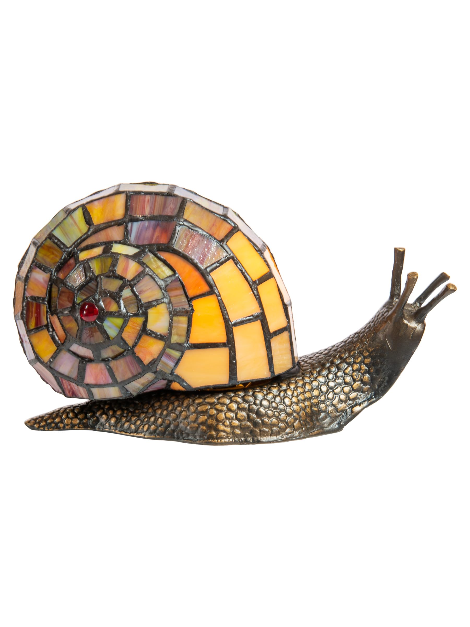 Dale Tiffany Snail Accent Table Lamp, Antique Bronze, 4.5"D x 10"W x 5.75"H, Model TA15173, Bronze Material