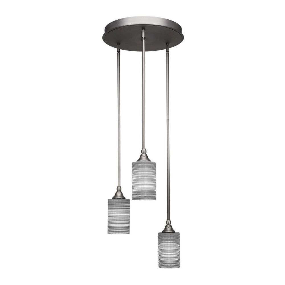 Empire 3 Light Cluster Pendalier In Brushed Nickel (2143-Bn-4062)