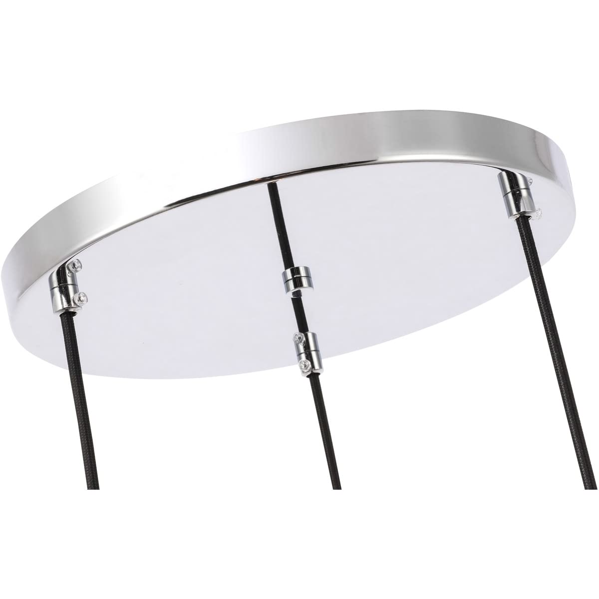 Living District Collier 3 light Chrome and Clear glass pendant