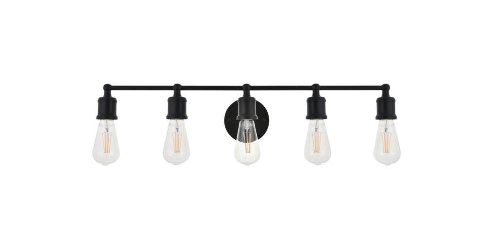 Living District Indoor Modern Home Decorative Bright Ceiling Serif 5 Light Black Wall Sconce