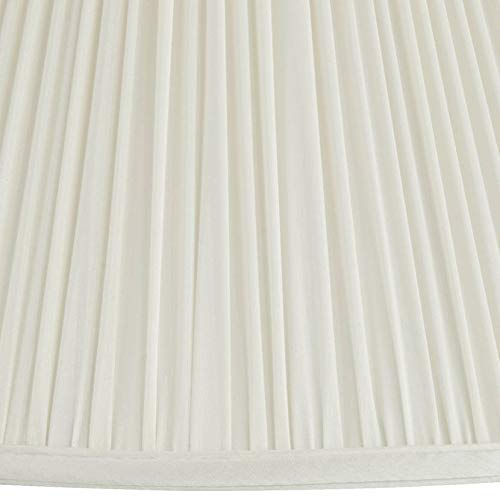 Beige Mushroom Pleated Medium Empire Lamp Shade 7&quot; Top X 16&quot; Bottom X 12&quot; Slant X 11.25&quot; High (Spider) Replacement With Harp And Finial - Springcrest