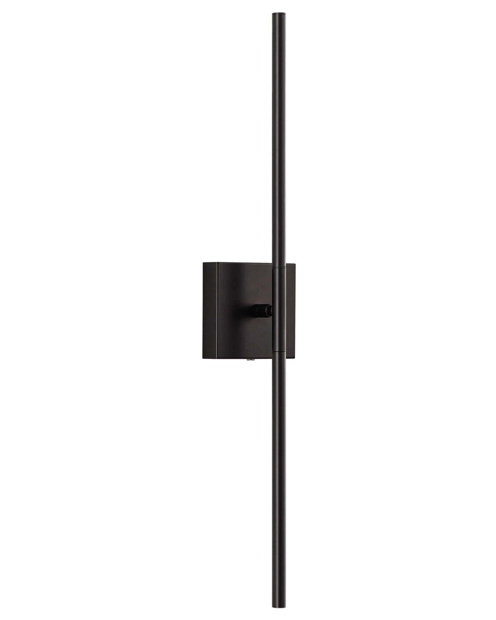 KDG Cordless Wall Sconces with Remote Control, 7000mAh Battery, 360° Rotation, 23.6 inch, Black