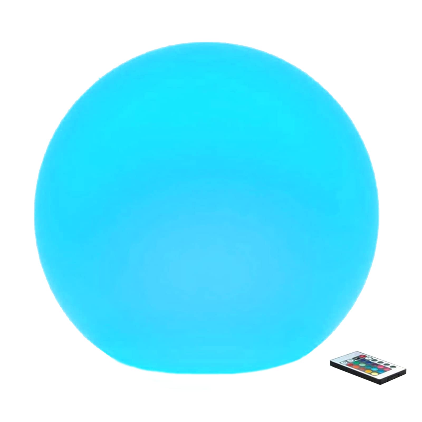 Borelor 10-Inch Led Globe Light - Rechargeable, Remote Control, 16 Rgb Colors, Indoor/Outdoor, Blue Polyethylene Decor