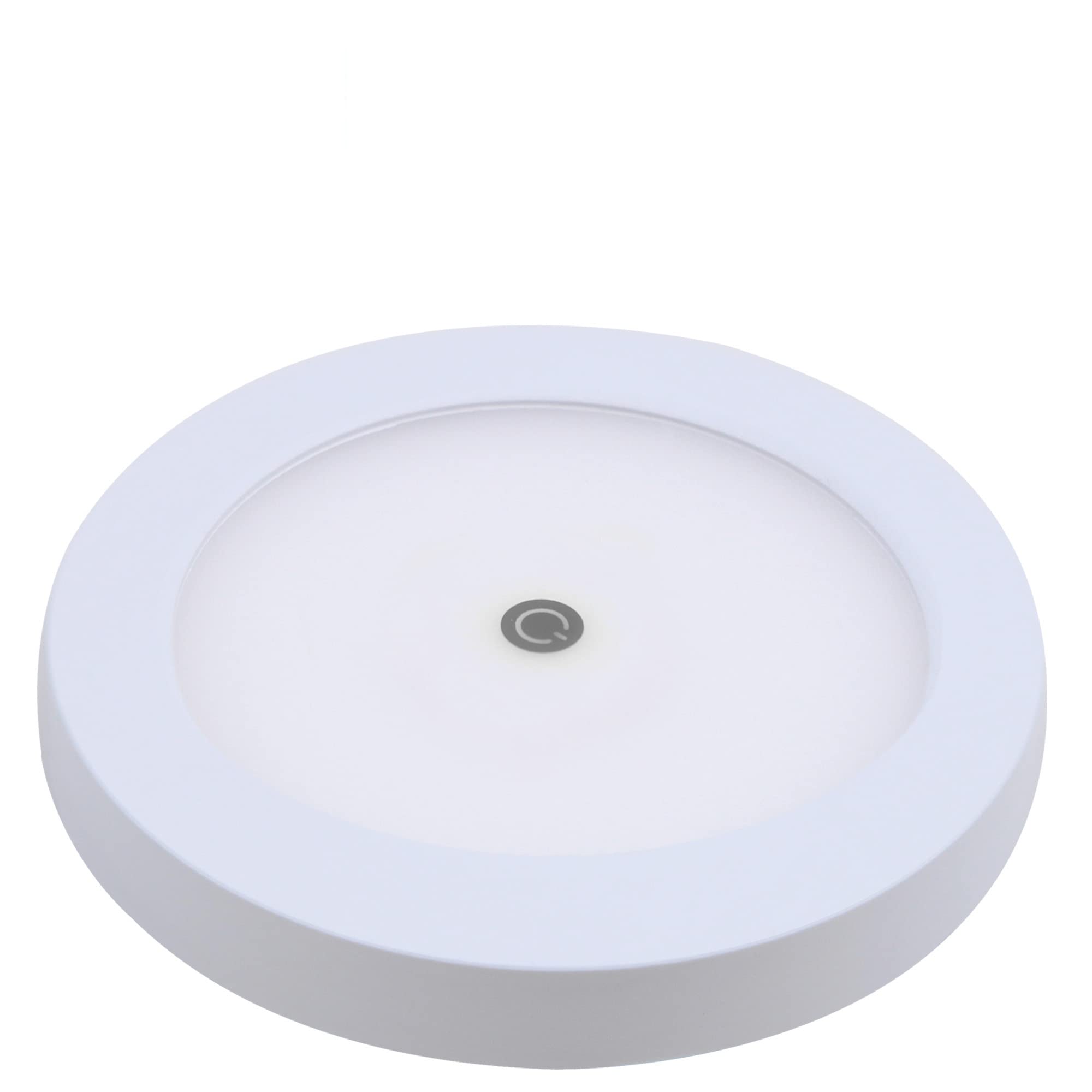 Facon 5-Inch LED RV Panel Light with Touch Switch, 12V DC, 2 Color Temp 3000K/4000K, White, Plastic, Model Facon-xxxx