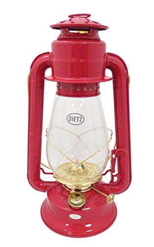 Dietz #20 Junior Oil Burning Lantern - Steel, Red with Gold, Model 69878