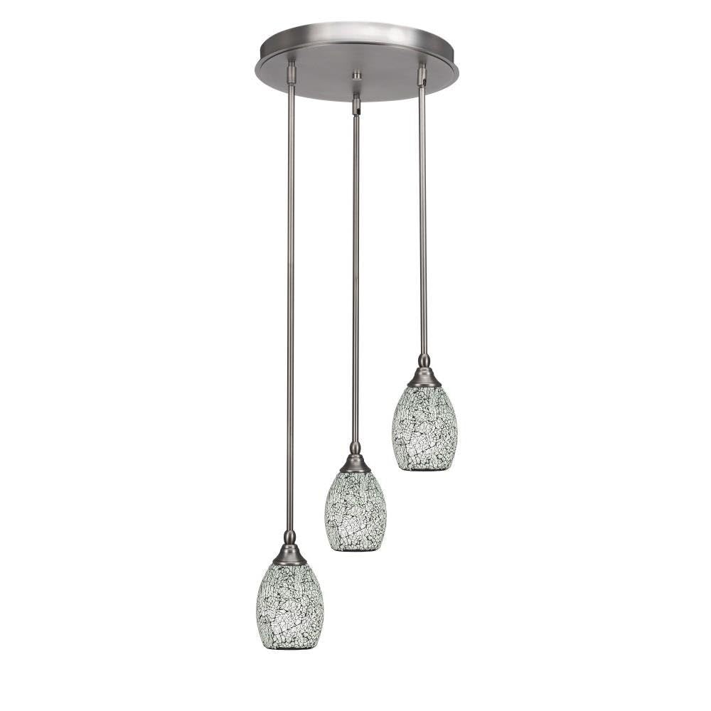 Empire 3 Light Cluster Pendalier in Brushed Nickel (2143-BN-4165)