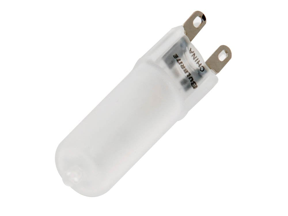 Bulbrite Halogen T4 JC Type G9 Flat Pin Bulb, 40 Watt, Frosted, 120 Volt, Glass
