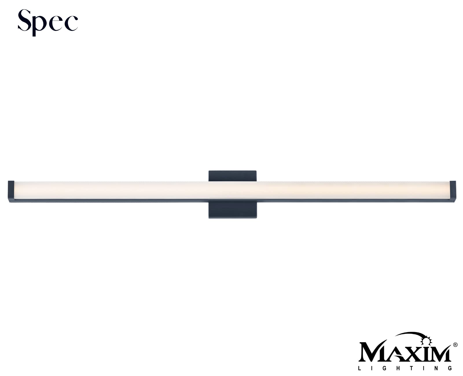 Maxim 52008Bk Spec Collection 48 Inch Dimmable Led Bathroom Vanity Light I 3000K I Black I Modern Contemporary Light Fixture I P