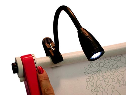Edmunds Clip-On LED Light, 8in, Black, Model CS06-BK-12, Plastic Material