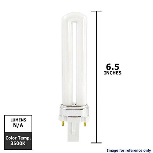 SYLVANIA CFL Light Bulb 9 Watt Compact Fluorescent G23 Base 3500K White Model 046135203336