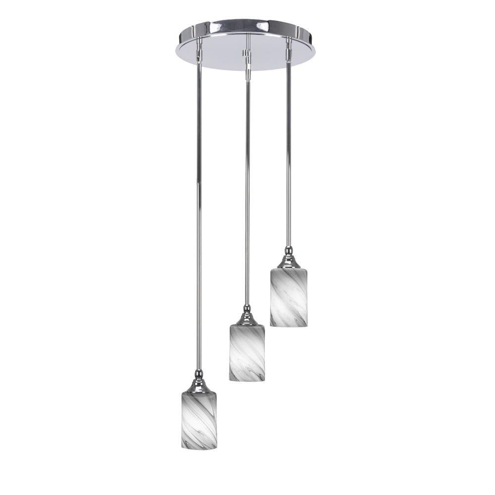 Empire 3 Light Cluster Pendalier in Chrome (2143-CH-3009)