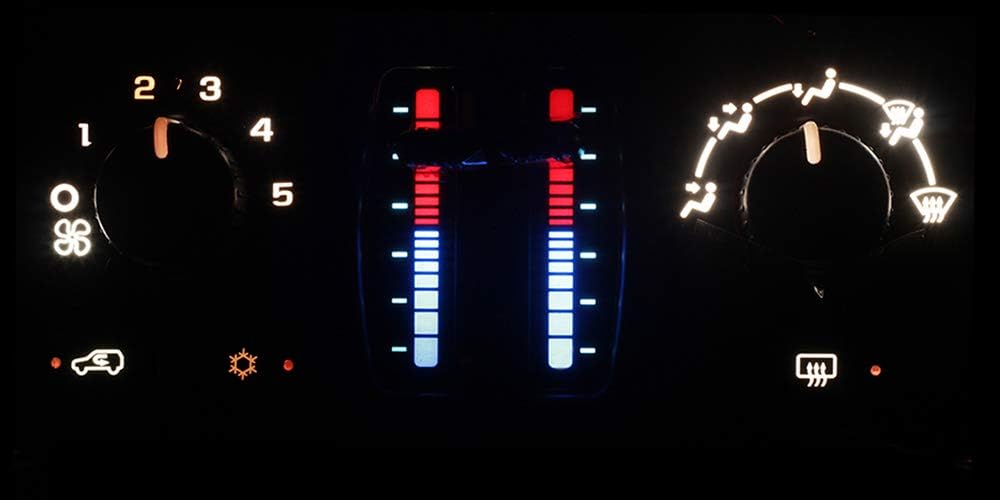 HERCOO White LED Lights Bulbs of AC Climate Heater Control Compatible with Chevy 03-06 Silverado Avalanche Tahoe Suburban, 05-09