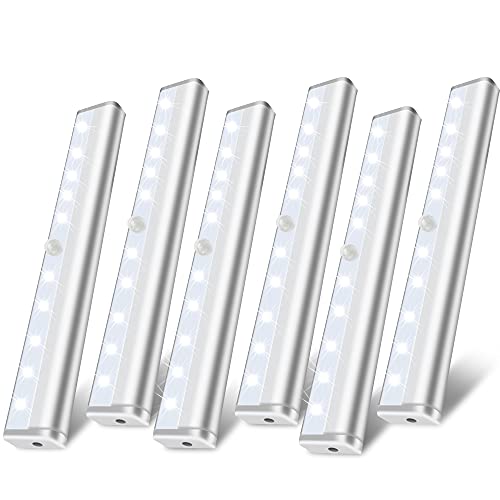 Hopedone Led Closet Light, 10 Led Battery Operated Motion Sensor Light Indoor Stick-On Anywhere Magnetic Safe Lights Under Cabin
