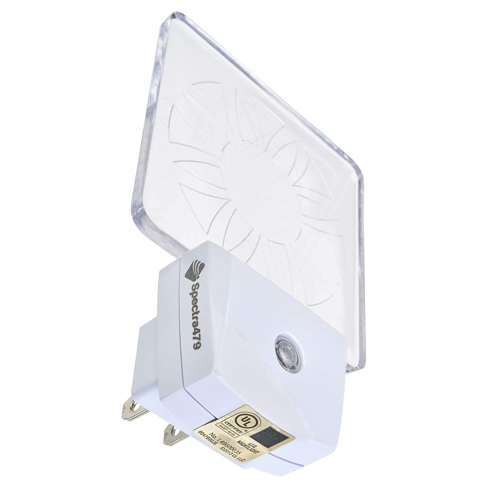 Spectra479 Red Led Dim Night Light - Safe Circle Design For Bedrooms & Bathrooms (2 Pack)