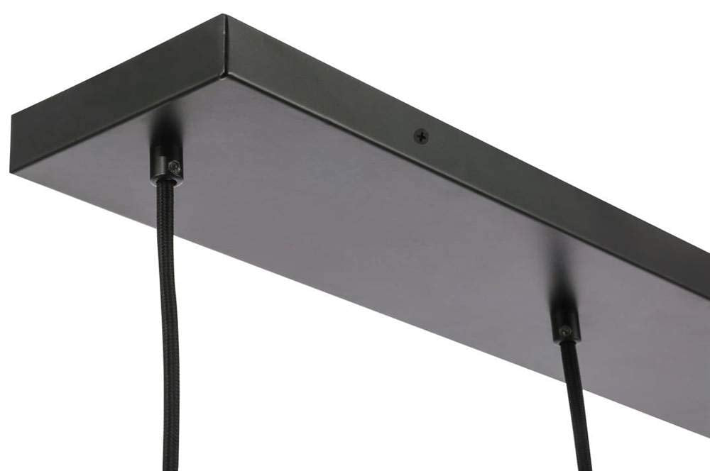 Elegant Lighting Living District Clive 3 Light Black and Clear seeded Glass Pendant
