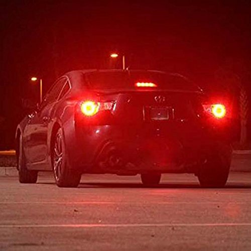 AUXITO Brilliant Red 3056 3057 3156 3157 14-SMD 3030 Chipsets LED Bulbs with Projector for Brake Light Tail Light Turn Signal Bl
