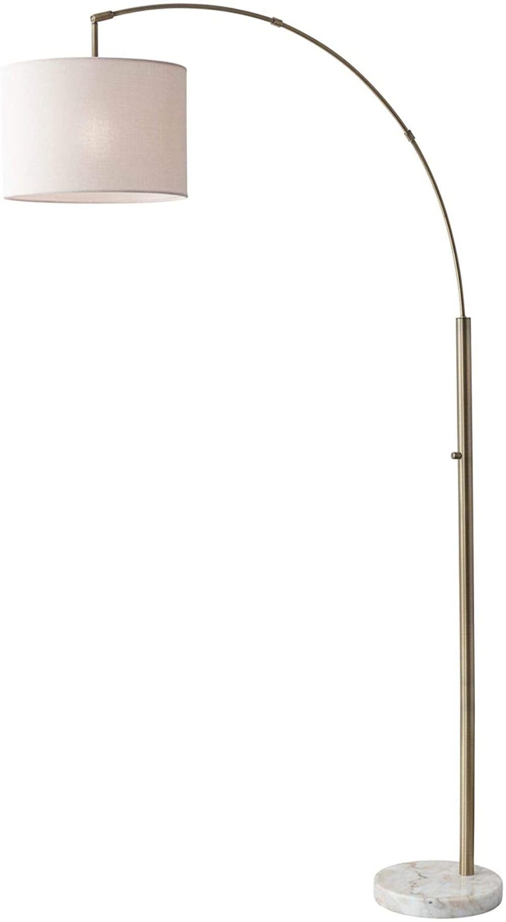 Homeroots Electric: 6.2% Metal: 65.7% Shade: 11.8% Ma 11" X 48" X 73.5" Brass Metal Arc Lamp