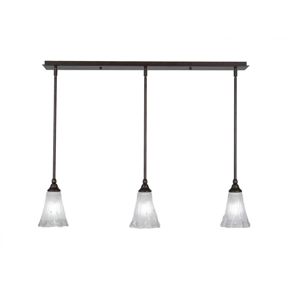 Toltec Lighting 3 Light Linear Pendalier In Bronze (36-Brz-721)