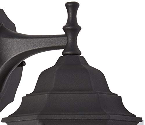 Westinghouse 6783100 One-Light, Textured Black Finish On Cast Aluminum With Clear Beveled Glass Panels Exterior Wall Lantern