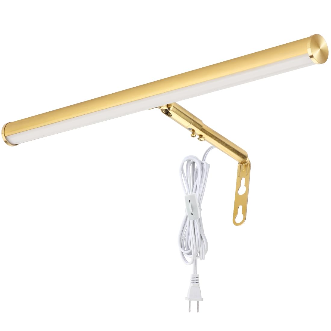 Xbuyee LED Picture Lights for Paintings Plug in, Adjustable Art Light Gallery Wall Light for Display Art Work, 16inch 6W 3000K W
