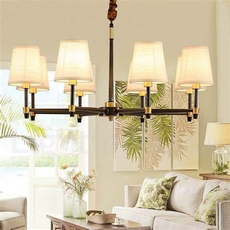 Senmao Home Decor Chandelier Shades Set of 6, White Linen Mini Lamp Shades 3" Top x 6" Bottom x 5" H