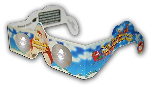 3Dstereo 10 Pack 3D Christmas Glasses - Red Holiday Specs for Magical Light Transformations