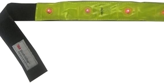 3M Scotchlite Reflective LED Lime Armband (pk 2)