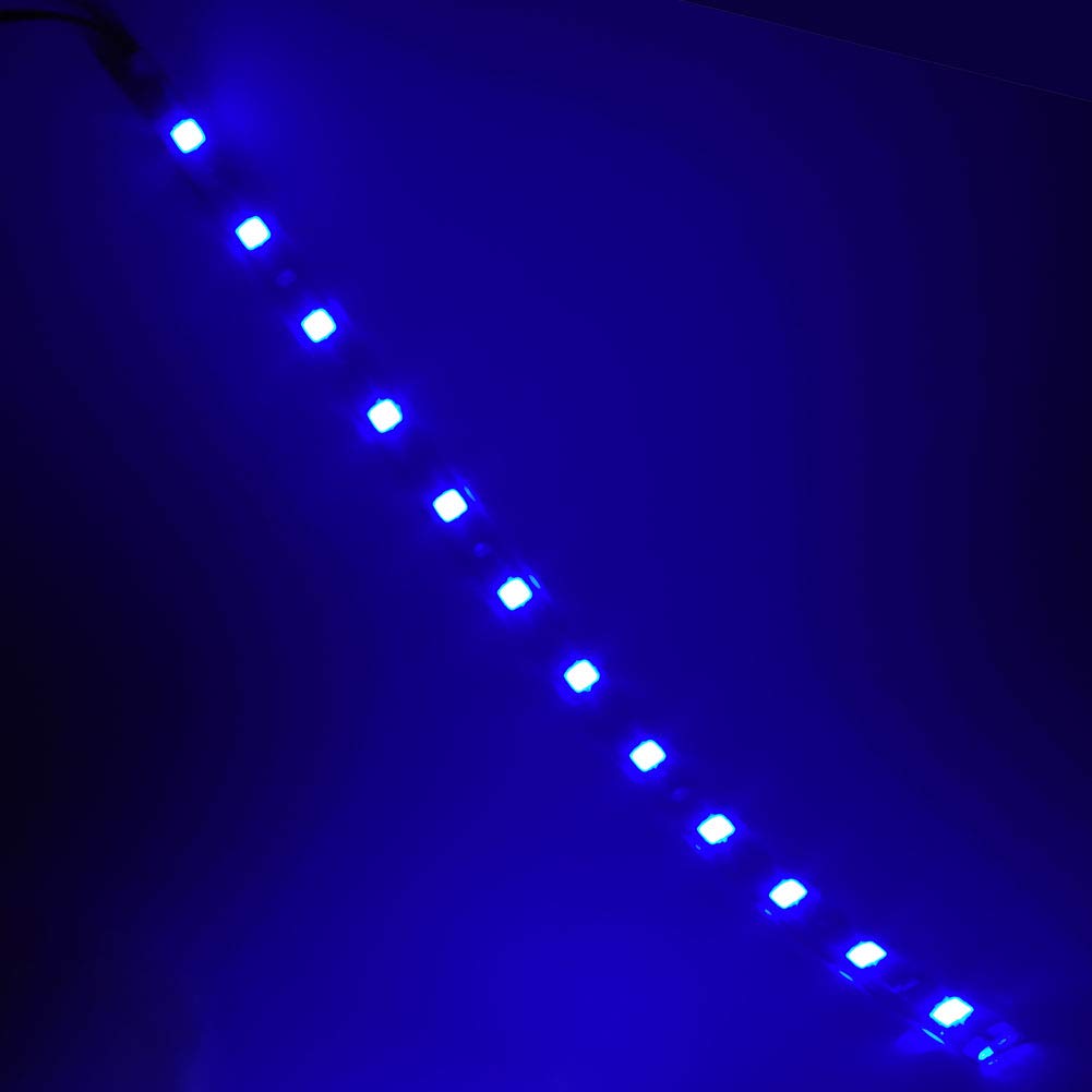 Hyada Dc 12V Waterproof 1Ft 12 Led Strip Underbody Light With 6 Inches Wires For Motor (Blue,Pack Of 6)