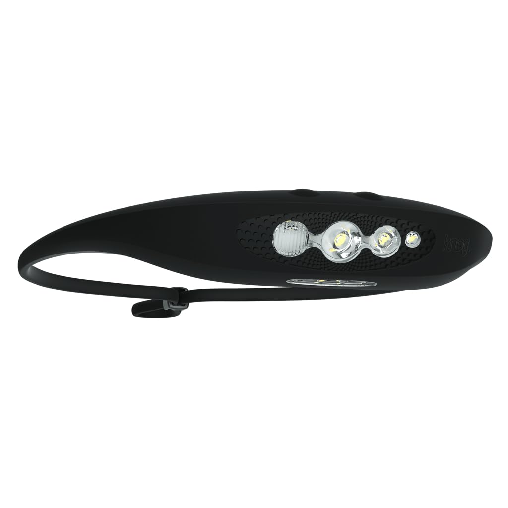 KNOG Bilby Rechargeable Headlamp 400 Lumen, 7 Modes, Waterproof, One Size, Black, Model 12400